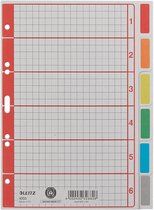 A4 binder dividers, 5 packs of Ringbinder tabs, made with PP, 5-piece file distributors, Multi-color tab