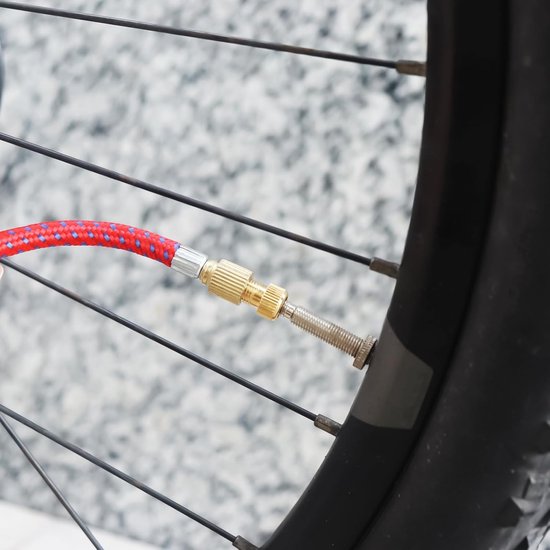 30 Stuks - Fiets ventieladapter set - Met opblaasslang - Messing - Universeel - Voor SV AV DV ventiel - Luchtpompen - Kleur - Voor fietspomp, Ballenpomp - Fietsaccessoires — afbeelding 5