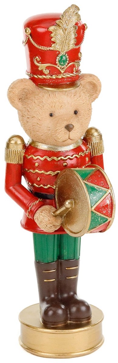 Goodwill Beer met Trommel Goud-Rood-Groen H 36 cm