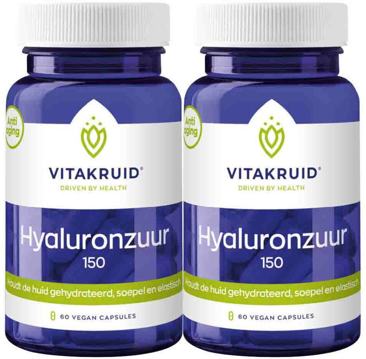 Vitakruid - Hyaluronzuur 150 - 2 x 60 vegancapsules - Voordeelverpakking