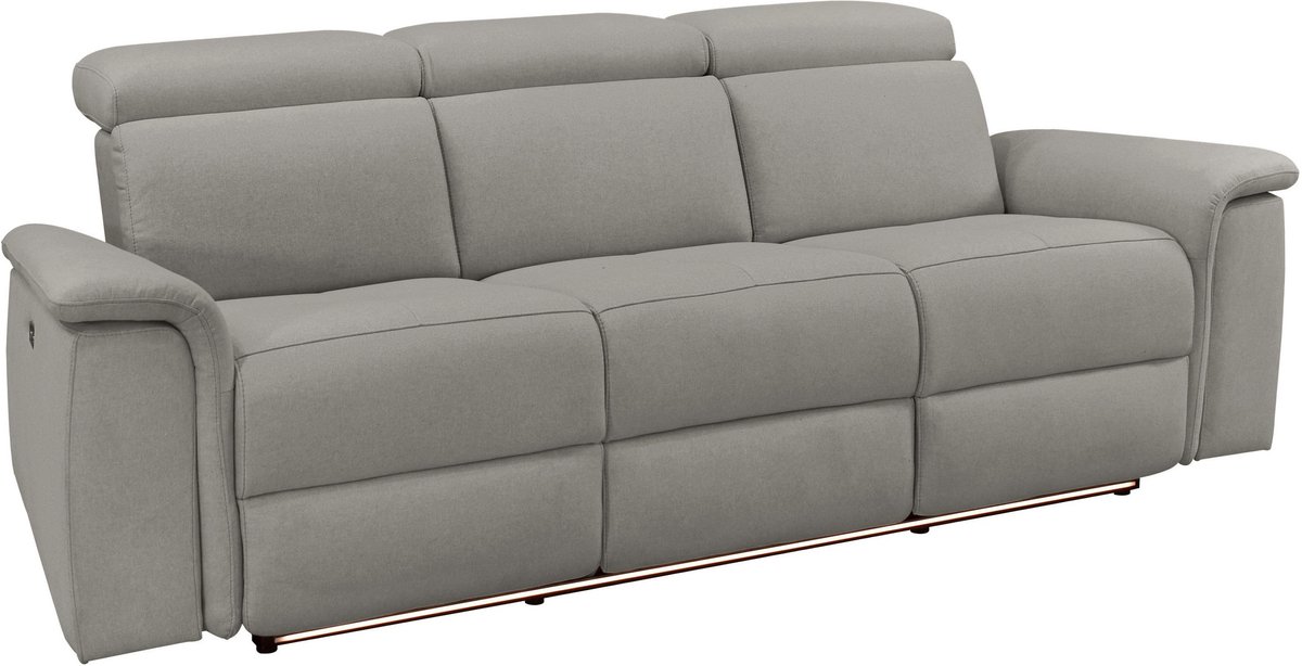 Notio Living Pareli-3Zitsbank - Handmatig - Grijs Stof