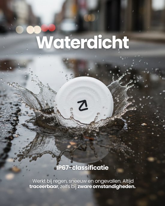 Reyke Smart Tag Pro, koffertracker, compatibel met Apple Waar is? APP (alleen iOS) sleutelvinder voor sleutels, bagage, koffer, portefeuille, IP67 waterdicht, 4 stuks