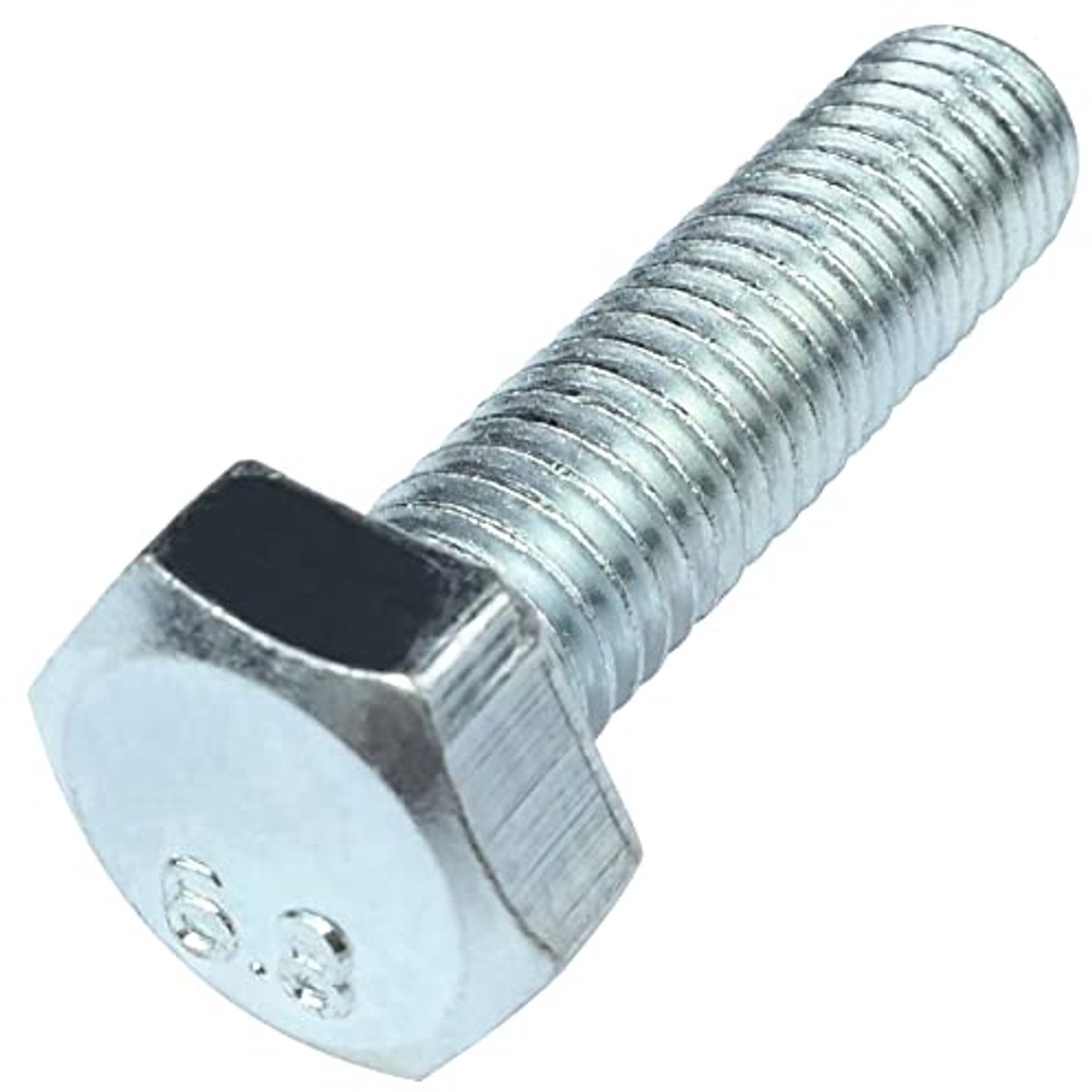 C58077 - Set van 50 Moeren M8x30mm met Zeskantkop - DIN 933 - Hardheidsklasse 6.8 - Gegalvaniseerd Staal
