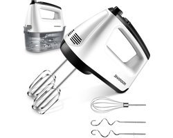 200W Handheld Mixer – 6 Snelheden – 5 RVS Accessoires voor Bakken en Mixen – Egg Beater, Whisk en Deeghaak - NEXSER