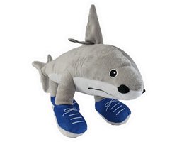 Tralalero Tralala – Pluche Haai met Drie blauw/witte Sneakers