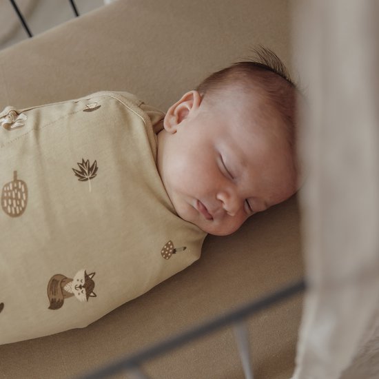 Meyco Baby Forest Animals Swaddlemeyco Inbakerdoek - Sand - 4-6 Maanden - 2-pack van Meyco — afbeelding 2