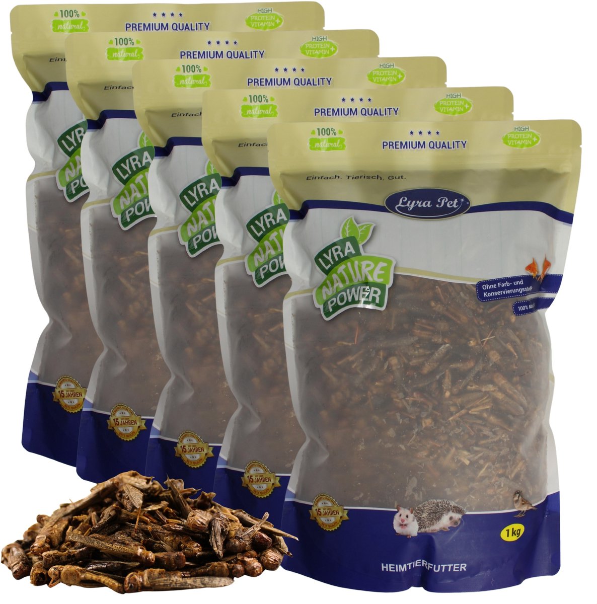 5 kg Lyra Pet® Gedroogde sprinkhanen