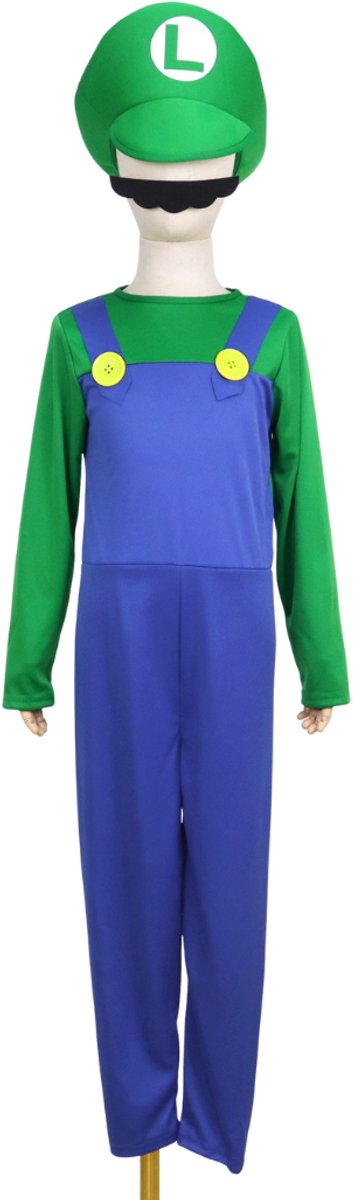 Joya Kids® Loodgieter Verkleedpak Kind | Inclusief Pet & Snor | Super Verkleedkleding voor Jongens & Meisjes | Stretch Jumpsuit Carnaval & Halloween | — afbeelding 12