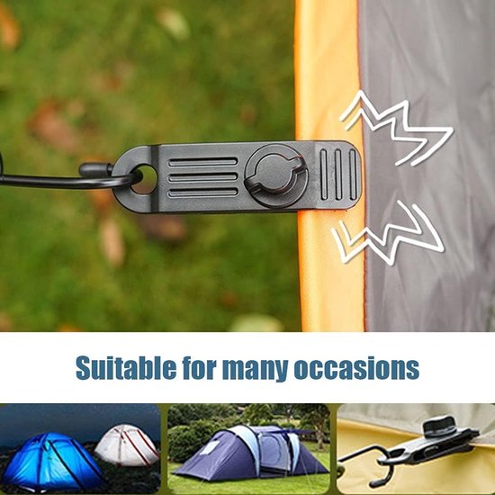 Tenttapijt Clips met Schroef - Doekklem clip - 10 stuks - Zeilklemmen - Kamperen - Zeilclips - Dekzeil - Tentdoek - Luifel Klem - Tent clips - Tarp Clips - 8.5*2.6*2.8CM — afbeelding 5