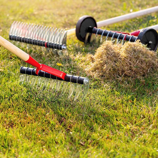 KADAX Gazonbeluchter, handmatige verticuteermachine voor tuin, gazon, schuim, tuinaccessoires van metaal, snijhark, cultivator, gazonbeluchter, verticuteermachine (eenzijdig, zonder handvat) van Merkloos	 — afbeelding 4