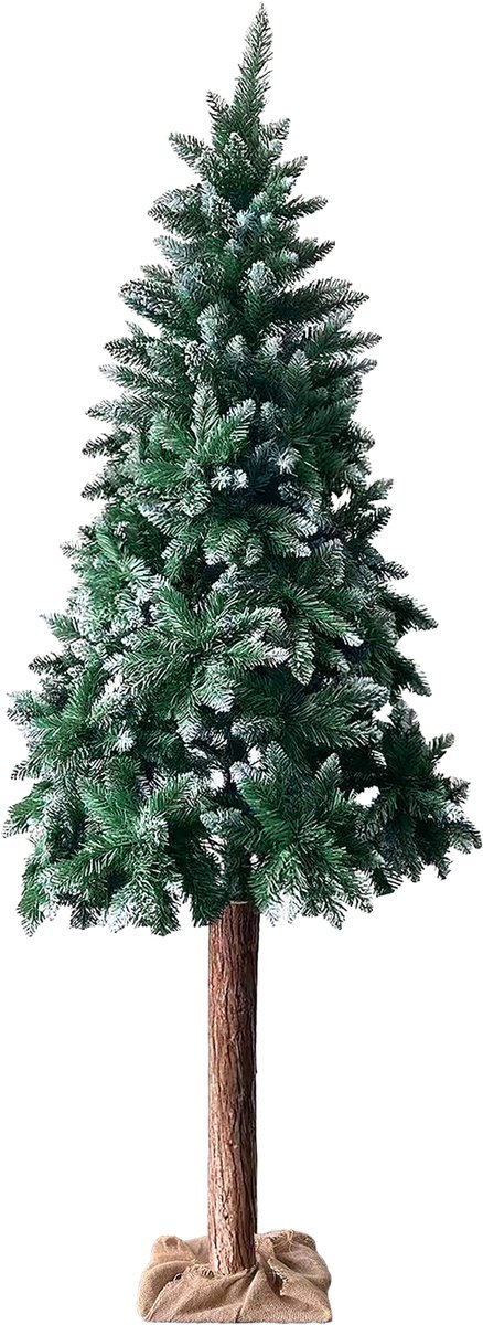 Alora Kerstboom Cozy Pine 220 cm - Kunstkerstboom - Kerstboom voor binnen - Met Sneeuwvlokken - Lange stam