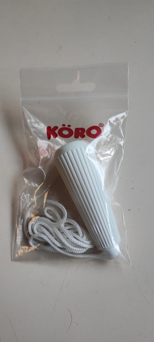De Beer Clossettrekker - Nylon koord- WIT - Opbouwspoelreservoir 350120001