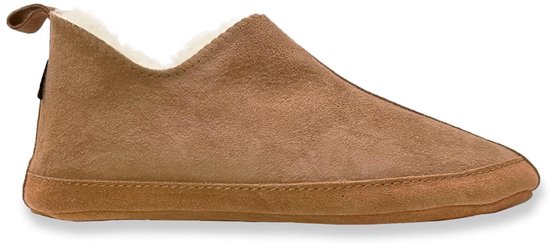 Texelana et chaussons Texelana pour femmes et hommes - chaussons en peau de mouton - modèle Katja cognac - taille 44