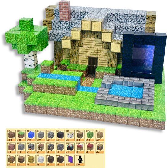 Magnetisch speelgoed – magnetisch bouwspeelgoed 510 stuks – magnetische bouwstenen – montessori speelgoed – magneten speelgoed - Villa