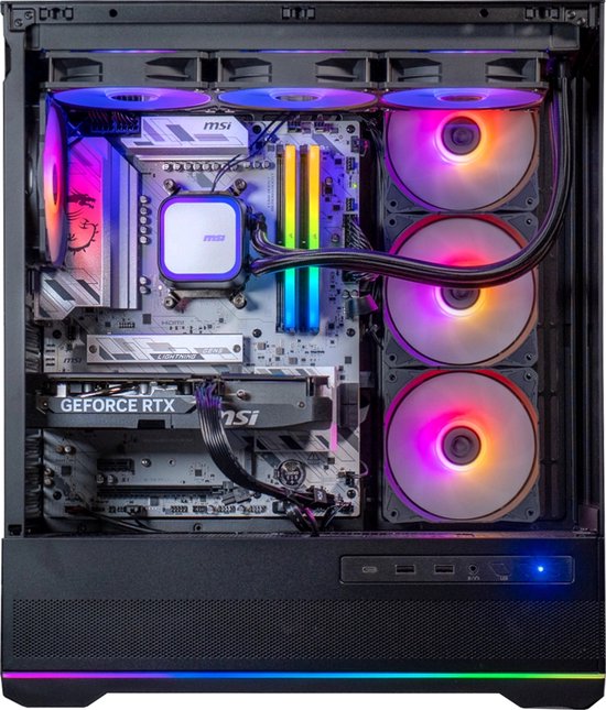 FlowUp x Powered By MSI - De Lang Niet Gek Gaming PC - Don Kaaklijn - AMD Ryzen 5 7500X3D - NVIDIA RTX 5060 Ti 16GB - 32 GB DDR5 RAM - 1TB - Waterkoeling