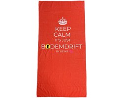 Bodemdrift Handdoek Rood 80 x 160 cm - By Lieske, bekend van B&B Vol Liefde - Handdoeken