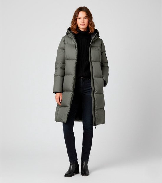 Ecoalf Baru Reversible Long Jas Groen M Vrouw