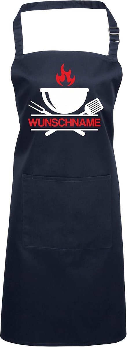 Gepersonaliseerd grillschort met monogram voor mannen