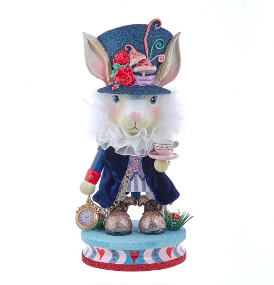 Kurt Adler Notenkraker White Rabbit Alice in Wonderland