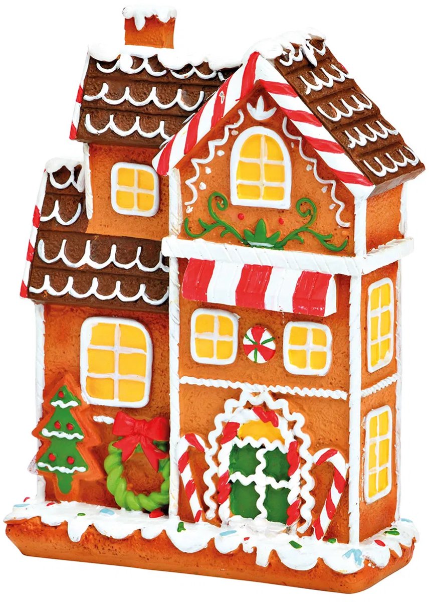 Peperkoeken huisje van keramiek kerst decoratie