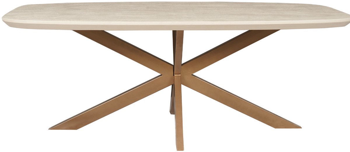 StarFurn Eettafel Madison - Deens Ovaal Zandkleur Hout - 280x120x76cm
