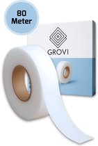 Grovi Strijkband 80 meter - Zoomband Instrijkbaar - Gordijnband - Geschikt als Vlieseline - Opstrijkbaar - 1.5 cm breed - Kantenband - Plooiband - Voor kleding Reparaties en Inkorten - Omzomen