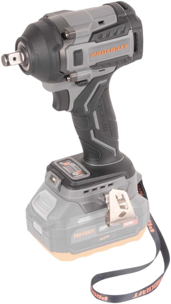 Procraft Industrial IW550Abb accu slagmoersleutel 20 V 550 Nm 1/2" Solo - zonder accu, zonder lader