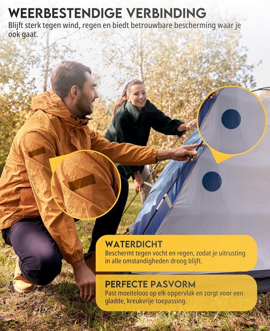 Zelfklevende Nylon Reparatiepatch Set - Waterdicht en Duurzaam voor Jassen, Tenten en Rugzakken - 8 Kleuren - Handige Toepassing zonder Strijkijzer — afbeelding 4