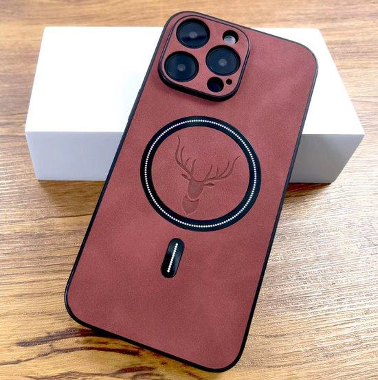 Telefoonhoesje iPhone 17 – Rood PU Leer – Hert Design