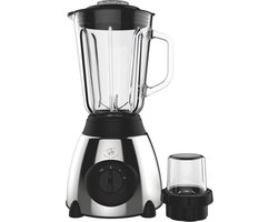 Royal Swiss® Blender met Molen – 1030W – Glazen Kan – 2 Snelheden + Pulse – Zwart