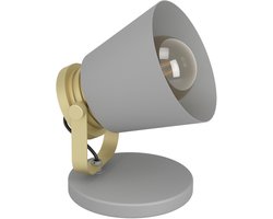 EGLO Twicken Tafellamp - E27 - 19,5 cm - Grijs|Goud -Staal