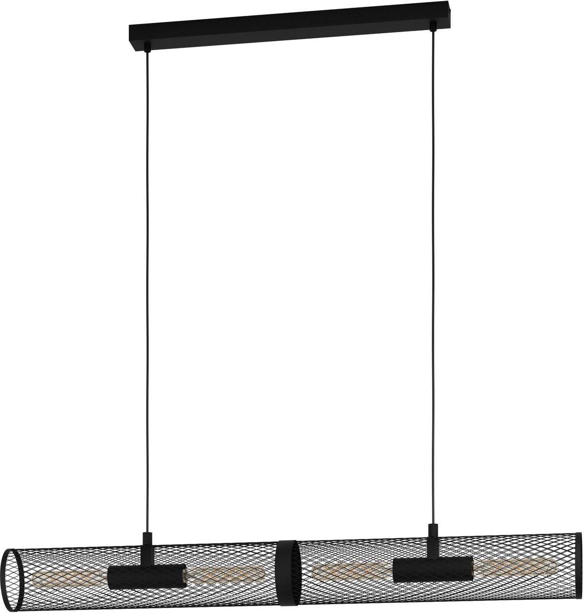 EGLO hanglamp Redcliffe zwart 4xE27 40W