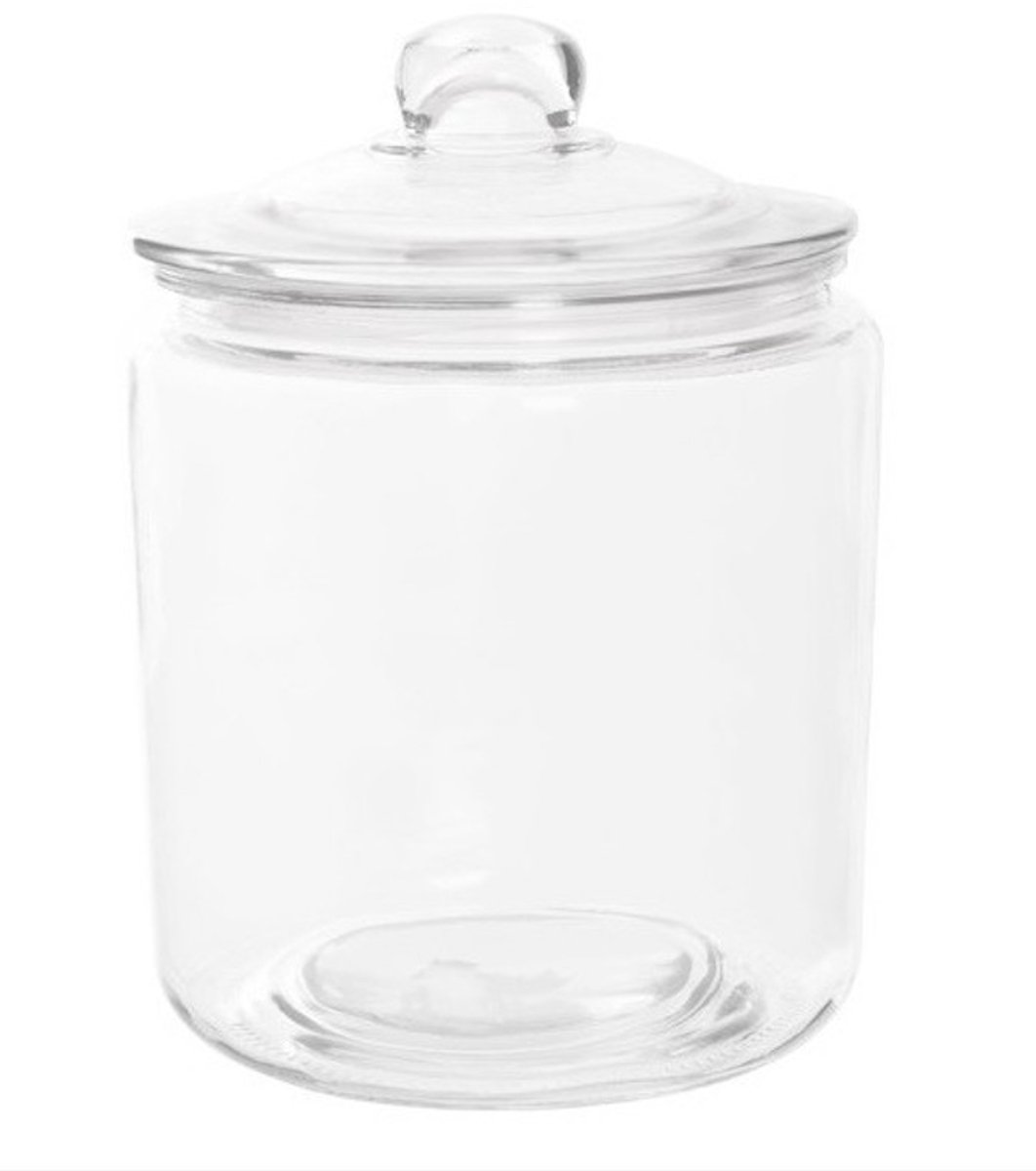 Voorraadpot met Deksel - Glas - Transparant - 20 x 29cm Hoog