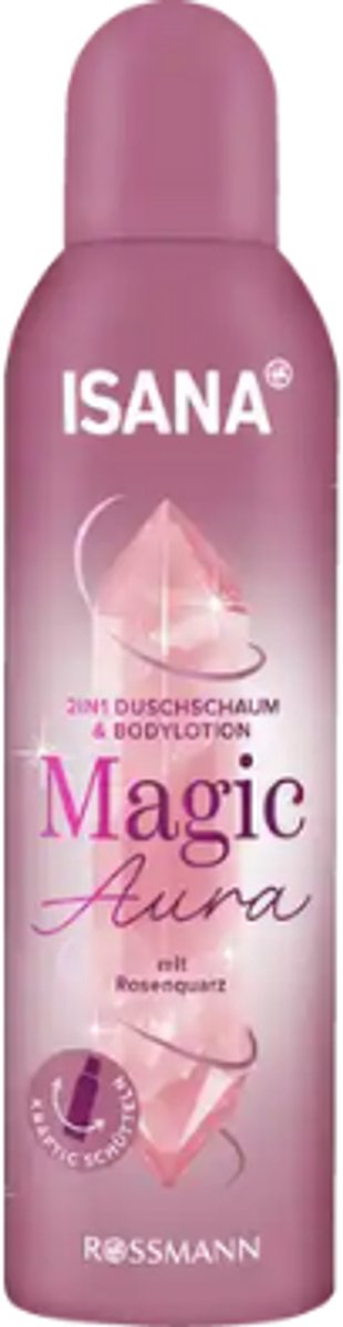 2in1 Douchegel & Bodylotion Magic Aura - Isana | 1x 200 ml - Met Rosenquarts | Magic Doucheschuim - Bodylotion