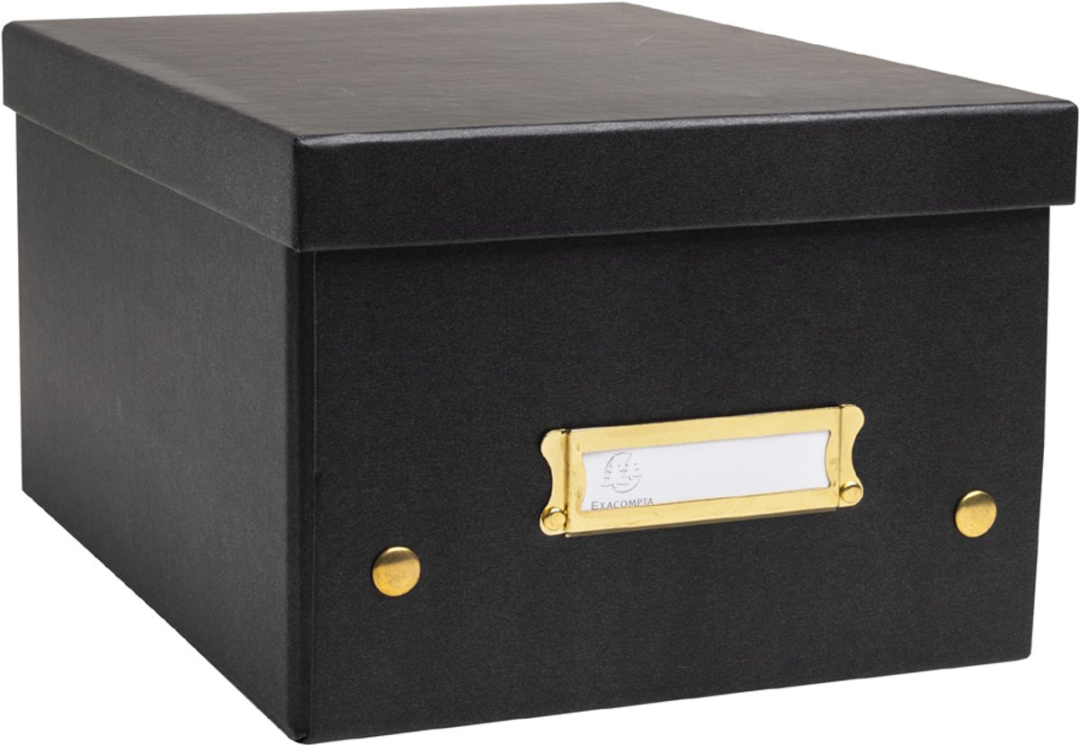 Exacompta Opbergdoos in karton 20x26x15cm Neo Deco, vlak geleverd - Frans blauw - 62252E