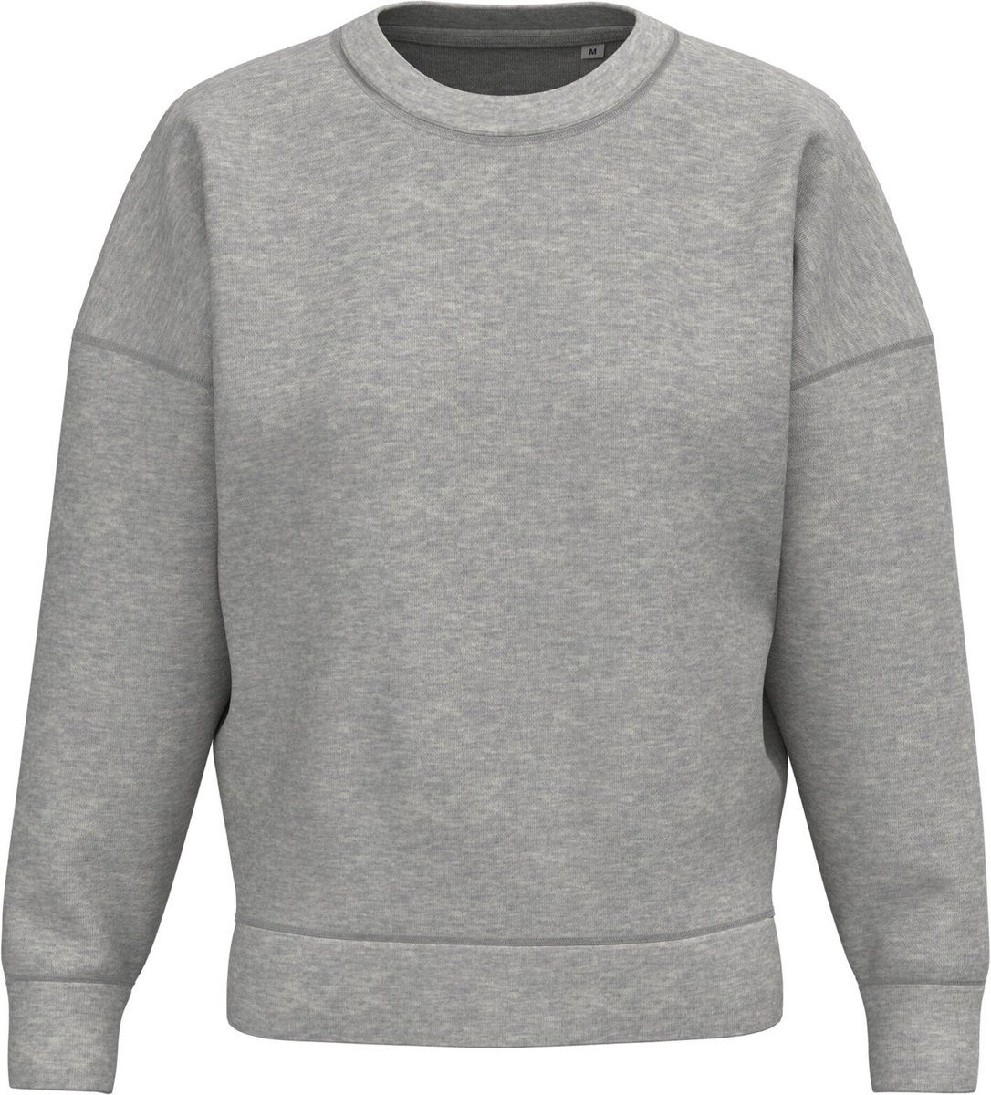 Native Spirit Ecologische dames sweater met ronde hals en afhangende mouwen NS439 - Moon Grey Heather - XS