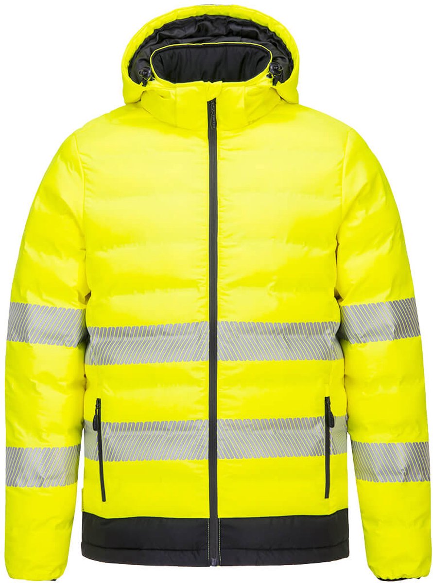 Portwest Hi-Vis Ultrasonisch Verwarmd Tunnel Jack S548 Zwart