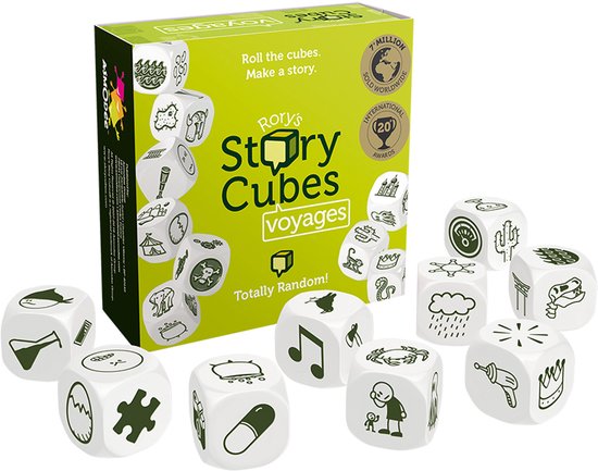 Rory's Story Cubes dobbelspel creatief fantasierijk reizen.