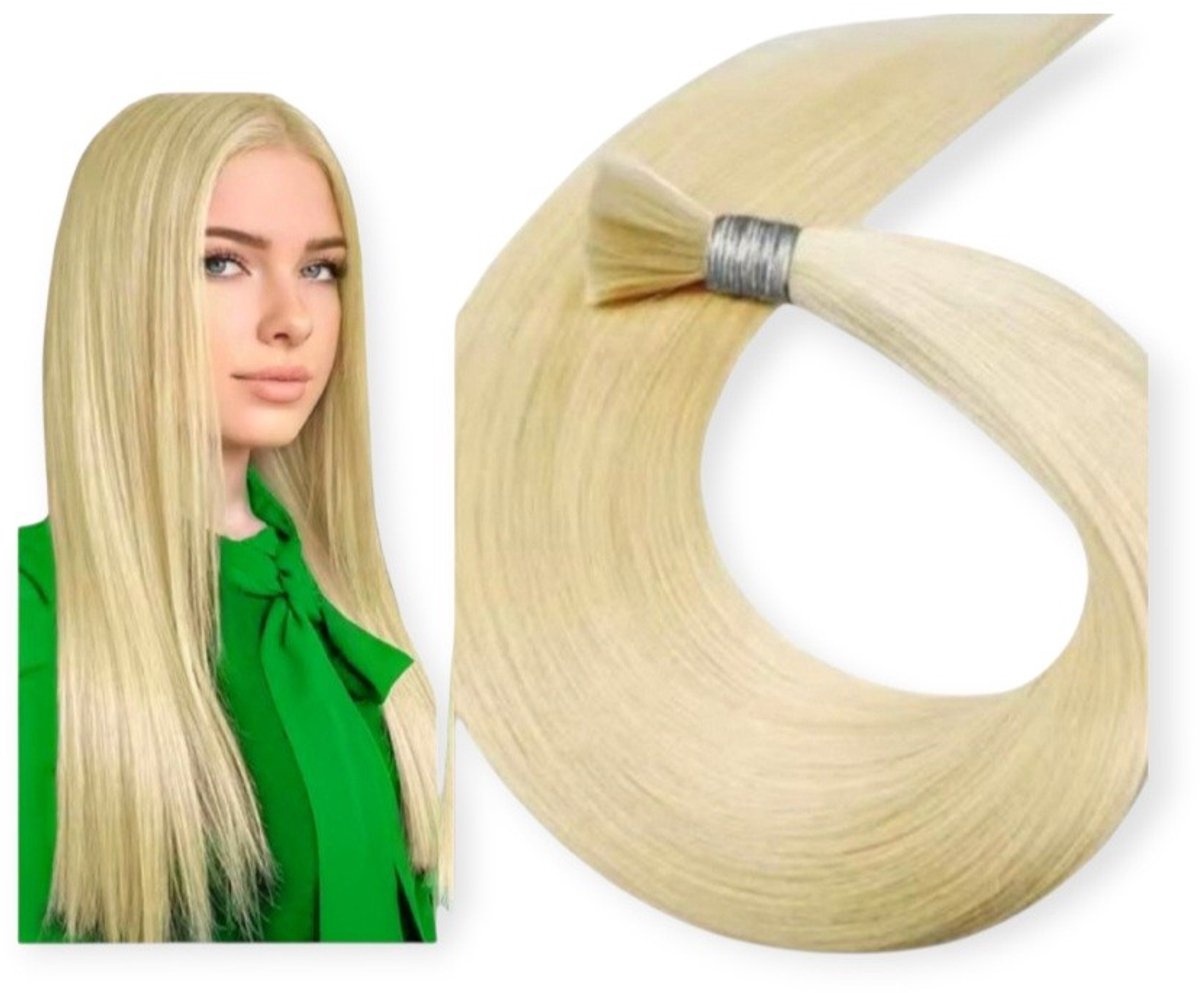 Frazimashop- Luxe Braziliaans donorhaar- Bulk Steil Haar -blond– Donor Haarstuk- Voor Persoonlijk en Professioneel Gebruik – 100% Natuurlijk – 55 cm – 100 gram- Bulk Haar-Blond 613 -onbewerkt Haar Chemisch Vrij