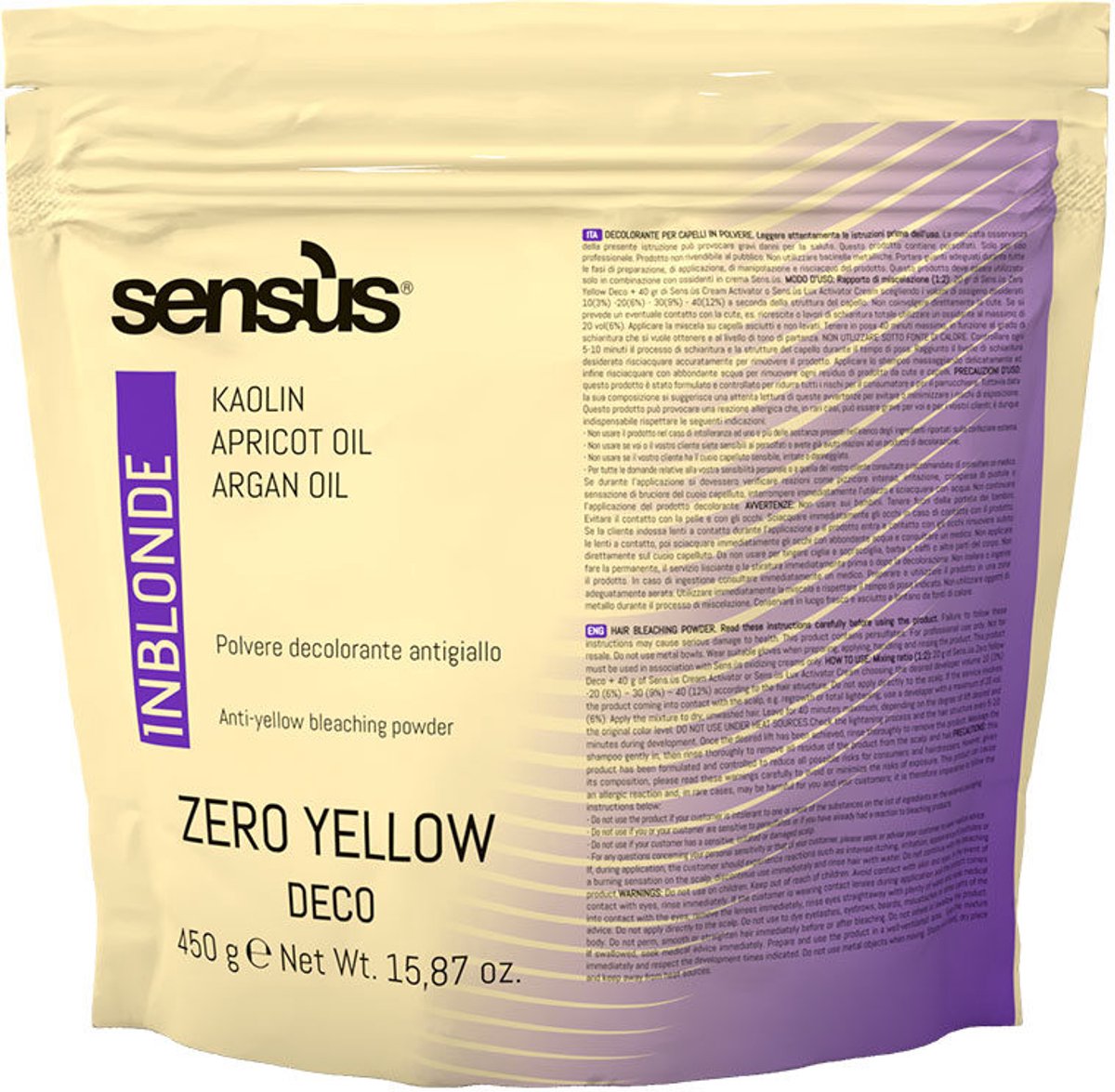 Sensus Inblonde Zero Yellow Deco 450gr