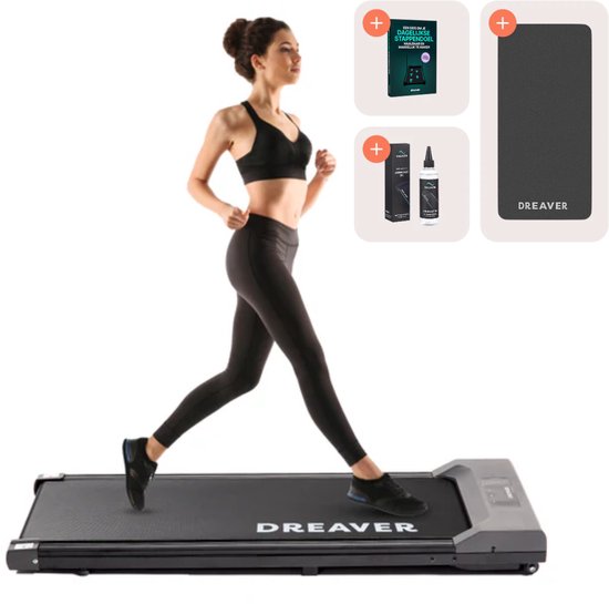 Dreaver S310 Loopband - Wandelband - Walking Pad - 1-6km/u - Inclusief Beschermmat - Treadmill - Walkingpad - Loopband Elektrisch
