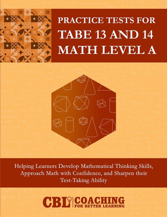 Practice Tests for TABE 13 and 14 Math Level A - cover