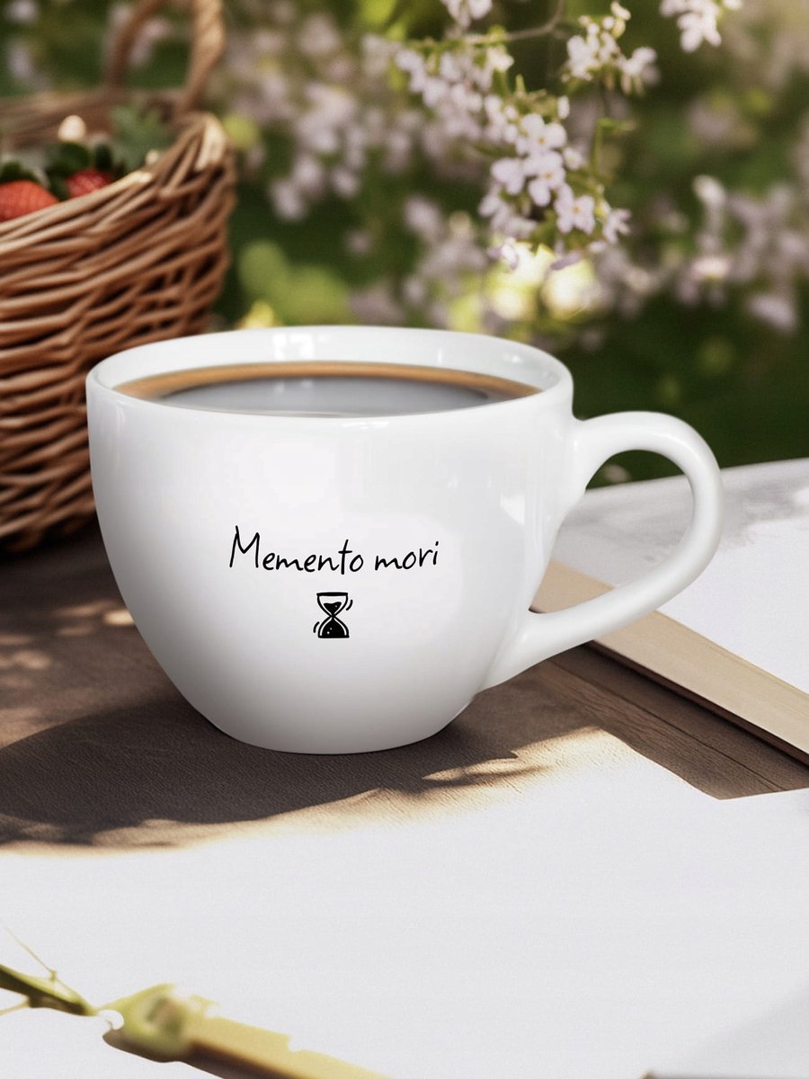 Grote Filosofische Mok Memento Mori 500ml - Stoïcijns Cadeau