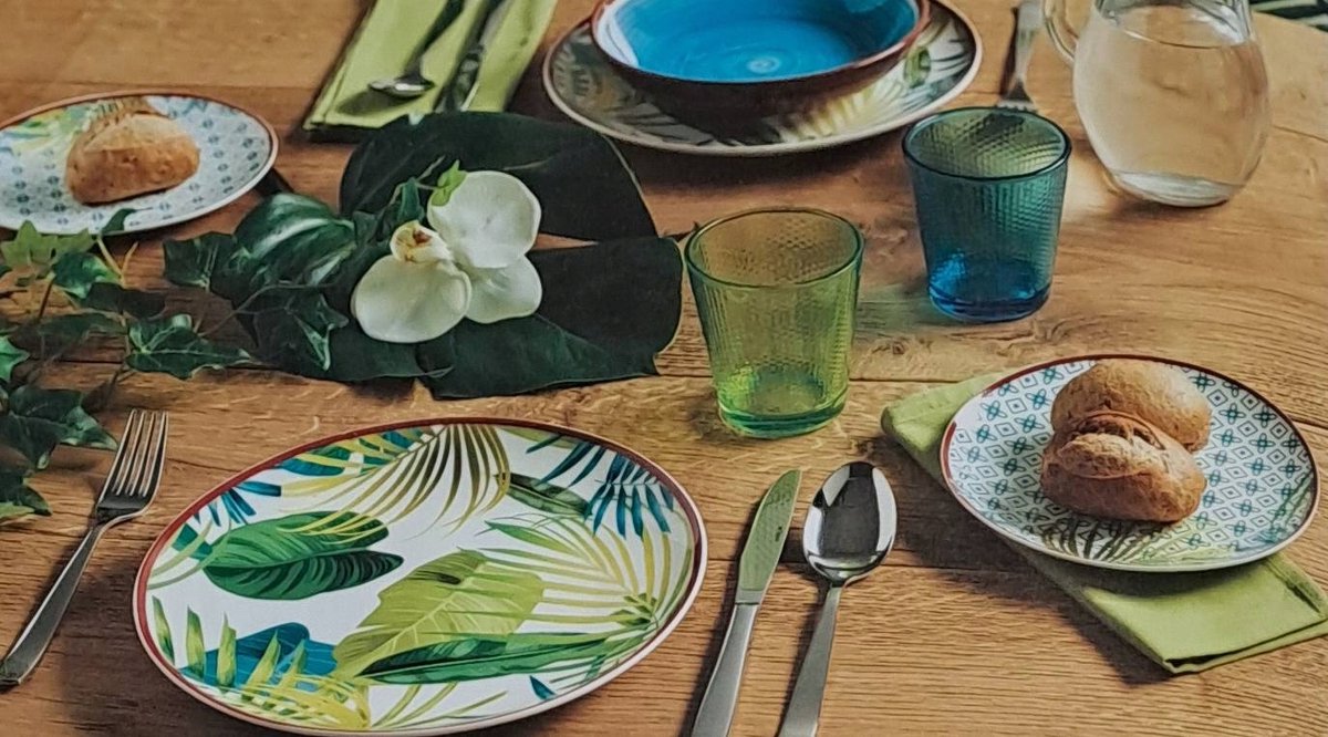Tognana Jungle Dinerplank 27 cm - Porselein, Tropisch Design