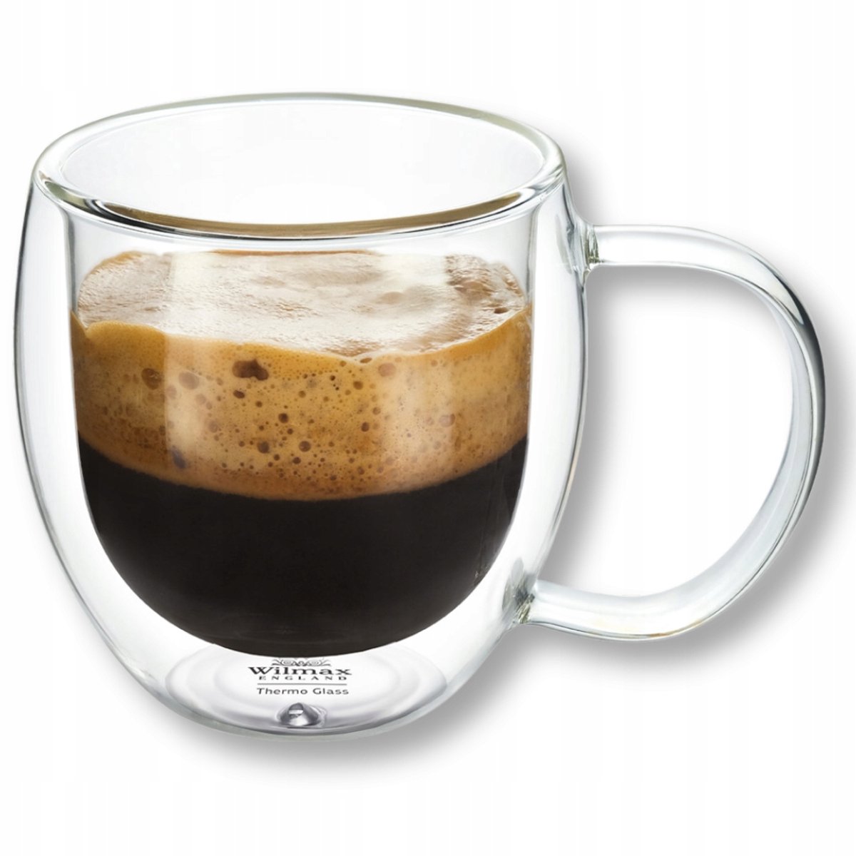 Wilmax Dubbelwandige Glas Thermische Mok 200 ml - Koffie & Thee