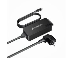Elcostar® – 65W USB C Adapter – geschikt voor Lenovo – Type-C Snellader – 5V/9V/12V/15V/20V – Originele laadprestatie – Veilig & krachtig ontwerp – laptop oplader – ac adapter