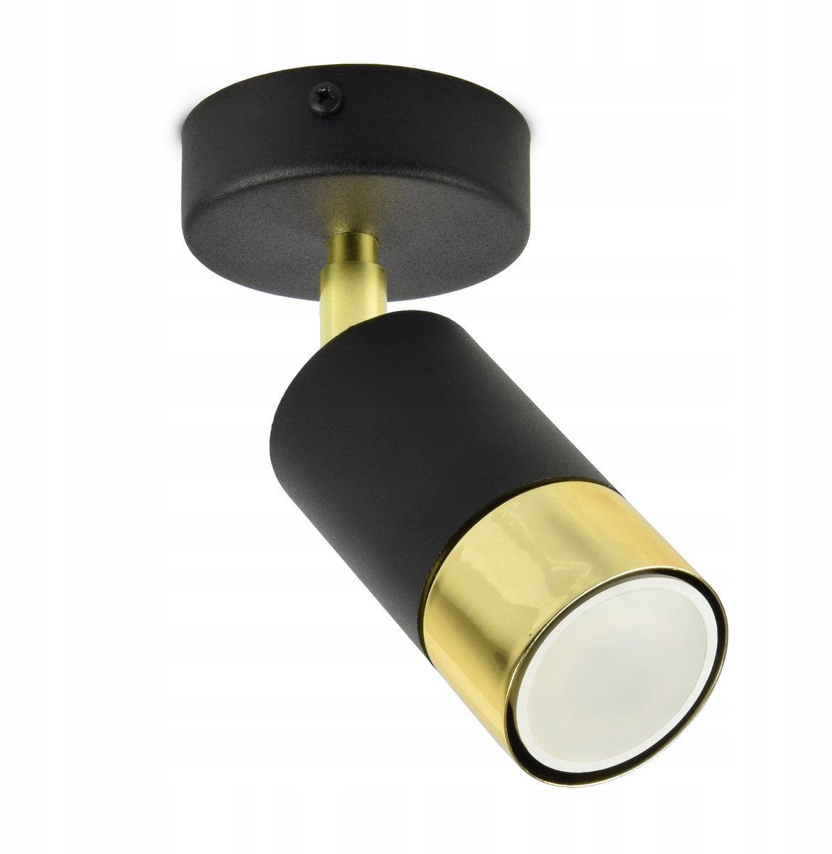 Spot Plafond Lamp Metaal Zwart Goud GU10 Verstelbaar