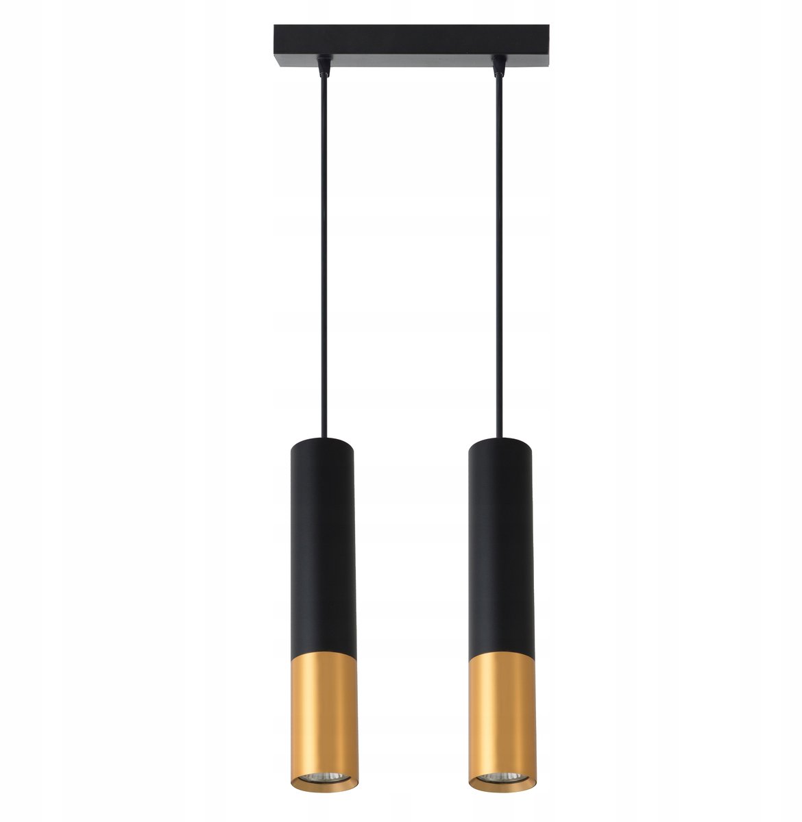 Moderne LED Hanglamp Keon GU10 Zwart/Goud 2x Spots - 1m