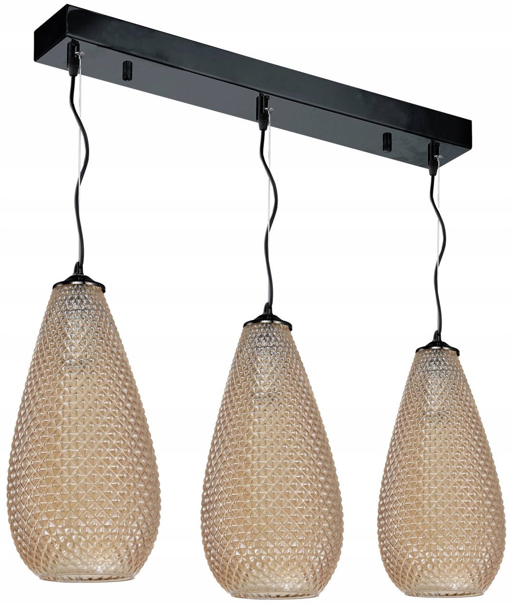 Milagro Petra Hanglamp ML5483 - Amber Glas & Metaal, 3xE27