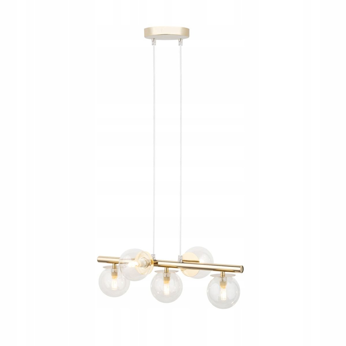 AVOLA Hanglamp 5xE14 Glas Bollen Geel/Goud 40799 Sigma